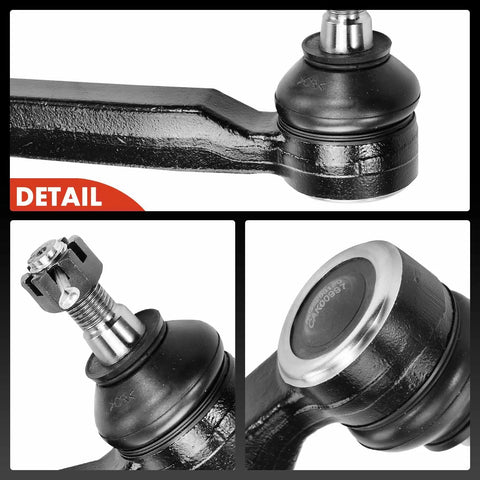 Front Outer Tie Rod End For Toyota Sienna 2011 2019 Replacement To Fix Loose Shaky Steering Fits Front Outer Left And Right Side Easy Install OEM Quality Suspension Steering Linkage close-up of black steel joint boot