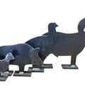Half Scale Silhouette Targets Set For Rifles AR500 Three Eighth Inch Steel Knock Overs Four Piece Ram Turkey Pig Chicken