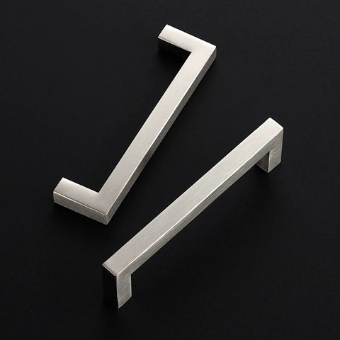 15 Pack 5 Inch Kitchen Cabinet Handles Square Brushed Nickel Drawer Pulls For Cupboard Hardware, Easy Install No Fuss Replacement