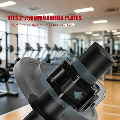 Close-up of Multi Functional Game Changing Wrist Strength Trainer For 2 Inch Olympic Plates in a gym setting