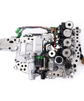 Solid Grip CVT Transmission Valve Body Featuring Knockout JF011E RE0F10A Replacement showing detailed assembly with wiring and connectors.
