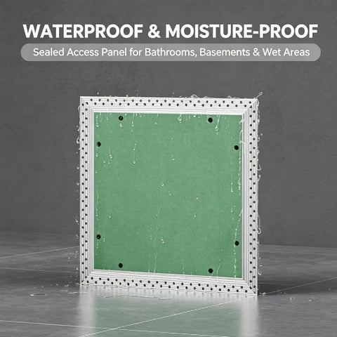 Rock Solid Aluminum Drywall Access Panel With Paintable Push Latch Cover For Ceilings Slick Fit Texture Seals Neatly No Fuss Snap Fix Home Repair Utility Hatch Cover Board in a waterproof design.