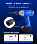 Torx Bit Socket Set One Half Inch Drive Eight Piece Cr-Mo Steel Impact Sockets T30 Through T80 shown with drill and features