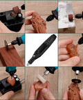 Mini Cordless Electric Drill 12V 13W Rotary Tool For Wood Carving And Hobby Projects Portable And Lightweight With Durable Build Perfect For Jade Bone Eggshell Kernel Plastic And Auto Components Polishing Engraving And Detailing, shown carving and polishing