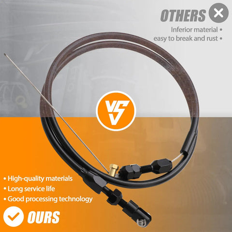 Beefed Up 36 Inch Stainless Braided Throttle Cable For LS1 Engines Chevy 1997 2007 Fits 4.8L 5.3L 5.7L 6.0L LS Swaps Black