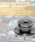 Beefy Front Wheel Hub And Bearing Assembly Pair For 4WD SUVs Fits 2003-2021 Toyota 4Runner, 2007-2014 FJ Cruiser.