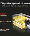 Beefed Up 12V DC Double Acting Hydraulic Power Unit For Dump Trailers, 20 Quart Steel Reservoir, 3200 PSI A Port view