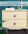 Snowy Owl Lily Valley 1.1 Inch Cabinet Knobs Set Of 2 on a dresser, modern hardware