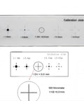 Crosshair Optical Glass Microscope Slides With Multifunction Plate Reticle And Stage Micrometer For Lab Grade Precise Calibration In Millimeters And Micrometers Ideal For Pro Level Microscope Measurements, calibration slide with crosshair