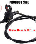 Product size view of Upgraded Hydraulic Brake System For Mini Bikes Left Side Mount With Seven Eighths Inch Handlebars And Fifty Inch Hose