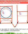 All In One Dog Agility Training Equipment Set adjustable jump ring and hurdle frame for obstacle course kit fun