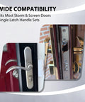 Top Tier Euro Mortise Storm Door Lock Body featuring adjustable latch for storm doors and screen doors with single handle set.