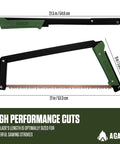 21 Inch Folding Saw With All Purpose Blade For Camping Gear And Outdoor Adventures Ultralight Ergonomic Wood Cutting Tool