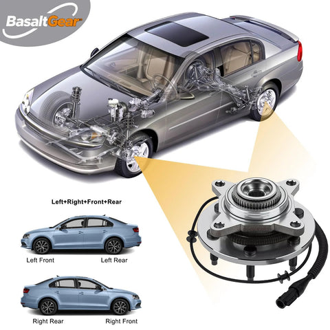 Pair Front Wheel Hub And Bearing Assemblies 515079 For 2005 To 2008 F150 4WD 6 Stud And 2006 To 2008 Mark LT Direct Replacement OEM Quality Heavy Duty Long Life