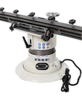 Beefy Six Inch Surface Grinder And Cutter Sharpener With Adjustable Angle Head showing cast iron base and adjustable setup.