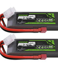 Two 3S 11.1V 2200mAh LiPo Battery With 50C Discharge And Dean Style T Connector For RC Airplanes Drones Quadcopters