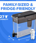 No Nonsense 27 Cup Water Dispenser With High Density Filter That Traps Chlorine And Heavy Metals Keeps Minerals Intact