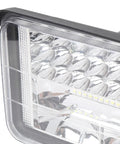 Close-up of Mingzhe Cordless LED Flood Light 50W with USB Ports showcasing bright LED arrangement and durable design.