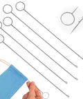 5Pcs Loop Turner Sewing Tool Kit 10.4 Inch Knot Gripper For Beads Straps Drawstrings And Craft Projects Pro Grade Stainless Steel Tube Turner For Beads And DIY Creations