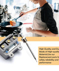 Hi Limit Thermostat Switch for Fryers, Three Eighth Inch Mpt, 1177 High Limit Cutoff shown with cooking scene in background