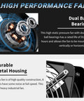 Beefy 6 Inch Axial Fan 110V 120V AC 150x50mm Metal Cooling Fan Delivers 201 To 236 CFM At 2700 RPM with dual ball bearings