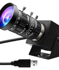 Low Light USB Camera with 5-50mm Manual Zoom and 10x Varifocal Lens, HDR 100dB, H.264 WebCam, USB 2.0, 1080P at 30fps