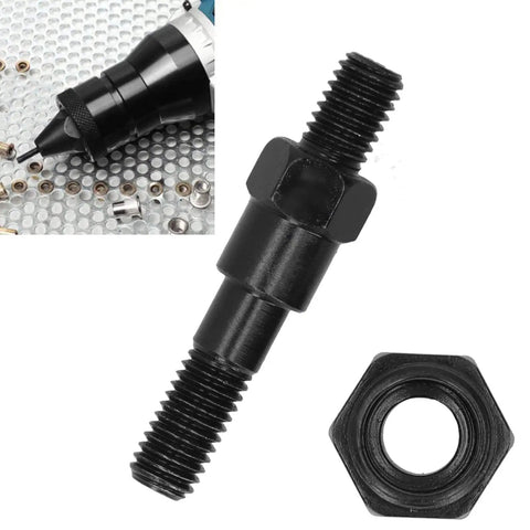 Hella Durable M8 Rivet Nut Head Kit Forged From Premium Alloy Steel With Anti Rust Paint Coating, showing M8 rivet nut driver and nut.