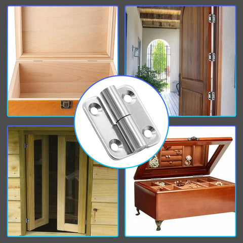 Bonsicoky 6-pack stainless steel right lift-off hinges, 1.5 in detachable with screws; shown on cabinet and door.