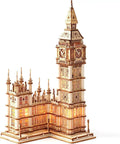 Big Ben 3D Wooden Puzzle Kit For Adults Easy To Build And Satisfying To Finish Laser Cut Wood Model That Makes A Dope Gift For Family And Friends And A Stylish Home Decor Piece, wooden Big Ben clock tower model