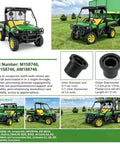 Built Tough Upper And Lower A Arm Suspension Bushings Kit For John Deere Gator XUV 625i 825i 855d 4x4 5E 6E Replaces Am158746 showcased with vehicle and product details.