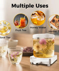 Compact Countertop Instant Hot And Cold Water Dispenser Featuring Premium Reverse Osmosis Filtration And A Slick Built In Tea Infuser for making various teas.