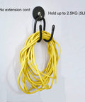 Magnetic Power Drill Tool Organizer Holder And Garage Storage Rack With Heavy Duty Large Magnet Hooks 2 Inch Opening Magnetic Tool Holders For Steel Surfaces No Power Drill Needed W Style holding yellow cord