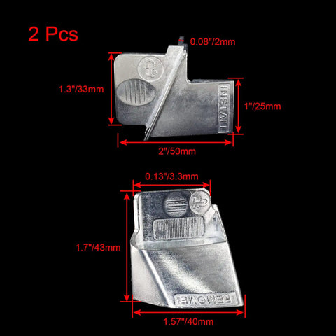 Two Piece Belt Removal And Installation Tool Set For Timing Belts showing measurements of aluminum alloy components.