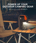 99Wh Portable Power Station With LiFePO4 Battery, 120W Continuous Output charging phone on camping table