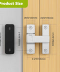 Barn Door Lock 90 And 180 Degree Zinc Alloy Hardware Sliding Lock Heavy Duty Flip Safety Latch for Screens Cabinets