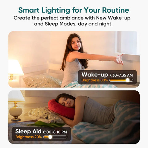Hella Smooth WiFi Smart Dimmer Switch For Single Pole Wiring With Alexa And Google Home Control Featuring Custom Led Indicator, scenes of wake-up and sleep modes.