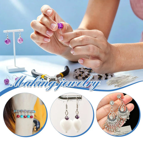 600 Pcs 1.18 Inch 21 Gauge Silver Alloy Flat Head Pins for DIY Jewelry Making Grab-and-Go Necklace Bracelets Earrings Craft Findings used in beaded earrings