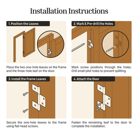 Real Deal Three Leaf Brass Flat Strap Hinges Non Mortise Bi Fold Cabinet Door Hardware For Mobile Homes Campers Trailers Pack Of Two Built Tough With Silent Sliding Pins