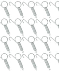 20-piece set of silver metal spring latch hooks for pet cage doors and gates