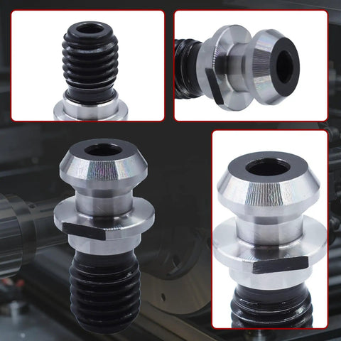10pcs CAT40 45 Degree Coolant Pull Stud Retention Knob For Fadal HURCO Okuma CNC Mills, close-up of tool holder