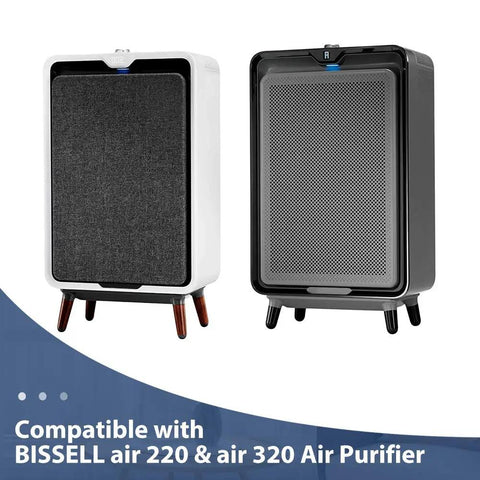 Two Bissell air purifiers compatible with Air 220 Filter Replacement Set For Air320 Air 220 Cleaner Purifier