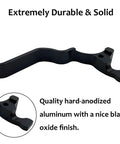 Extended Mag Release Lever For Ruger 10/22 In Black Anodized Aluminum, heavy duty build, shown with black oxide finish