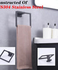 Dope Modern Black Towel Holder Made From SUS304 Stainless Steel Rustproof And Heavy Duty Wall Mount Towel Ring