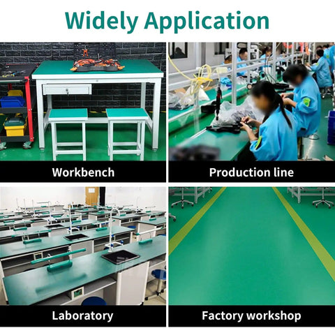 Pro Grade Rubber ESD Soldering Mat Roll 23.7 Inch By 118 Inch Anti Static Grounding Desk Mat in diverse work environments
