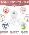 Kickstart Your Craft Hustle With This Dope Twelve Pack Clear Button Maker Kit Featuring 1.77 Inch Acrylic Photo Badges And Strong Pins For Total Vibe Custom Name Tags And Zero Hassle DIY Stuff You Actually Love Making Daily, showcasing personalized designs and clear button blanks.