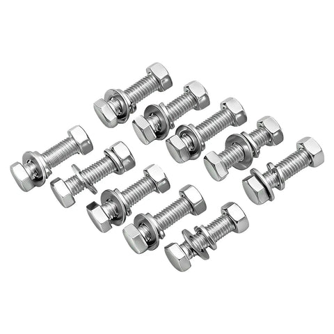 Rock Solid GIYI 304 Stainless Steel M12 Hex Bolt Set With Nuts Washers for rust proof home garage repair and industrial fastening.