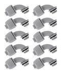 Pack Of 10 Heavy Duty 1 Inch Npt Liquid Tight Connectors 90 Degree Electrical Conduit Fittings gray nylon adapters for HVAC and marine use