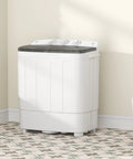 No Sweat Portable Twin Tub Washer And Spinner Combo With Semi Automatic Compact Laundry Design in small living space.