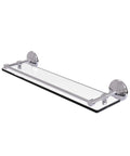 Monte Carlo Gallery Rail Glass Shelf 22 Inch In Polished Chrome With Tempered Glass Concealed Screw Mount