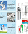 Upgraded 12000W Vertical Axis Wind Turbine Kit With MPPT Controller For 12V 24V 48V And 220V Systems Off Grid Hybrid Wind Solar Solution